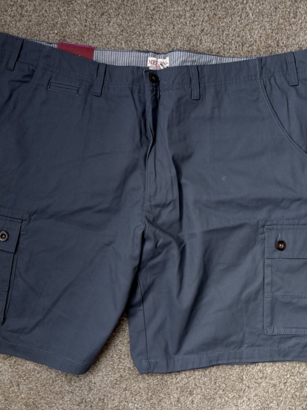 Merona Mens Cargo Shorts Size 46 Navy Blue NWT